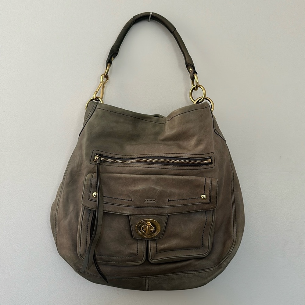 Coach Hampton Gray Hobo